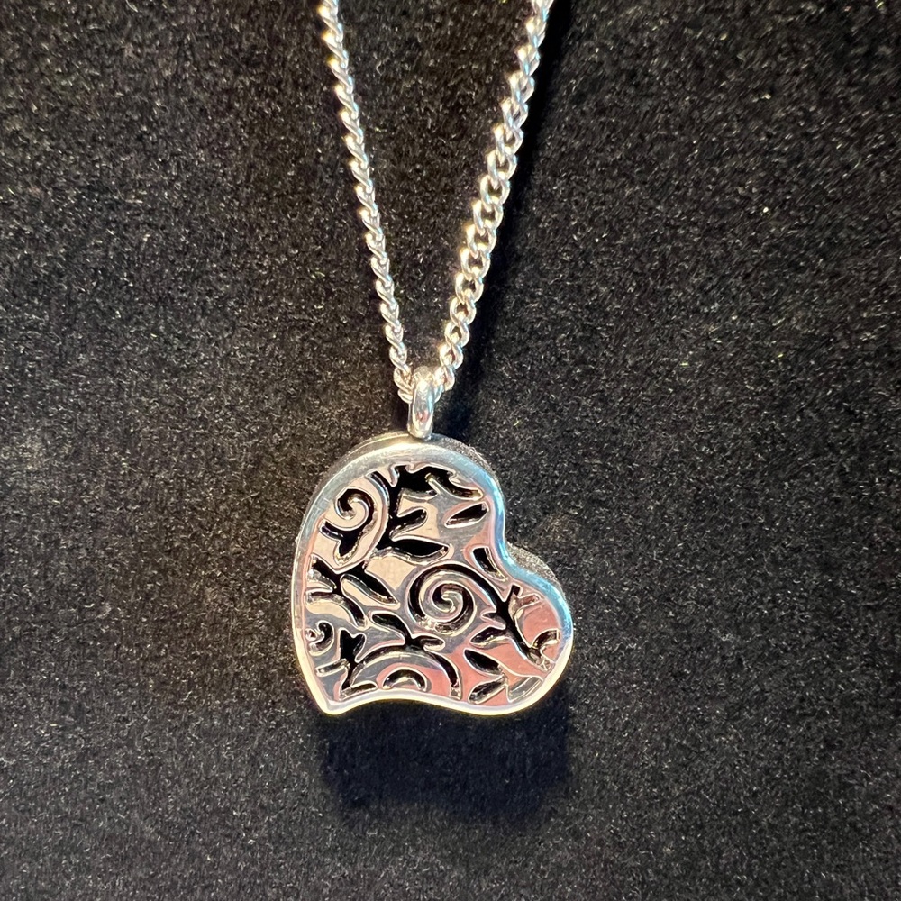Heart Shaped Locket with Wool Felt Oil Diffuser Necklace